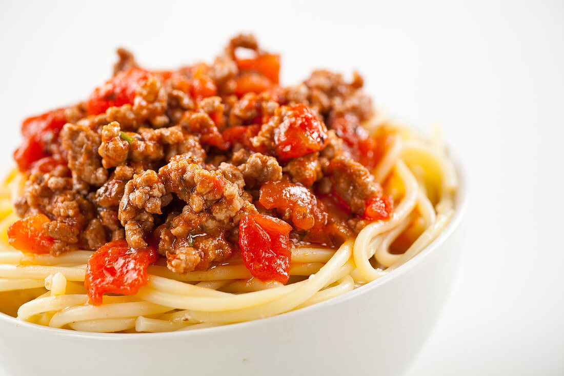 Spaghetti with minced meat sauce