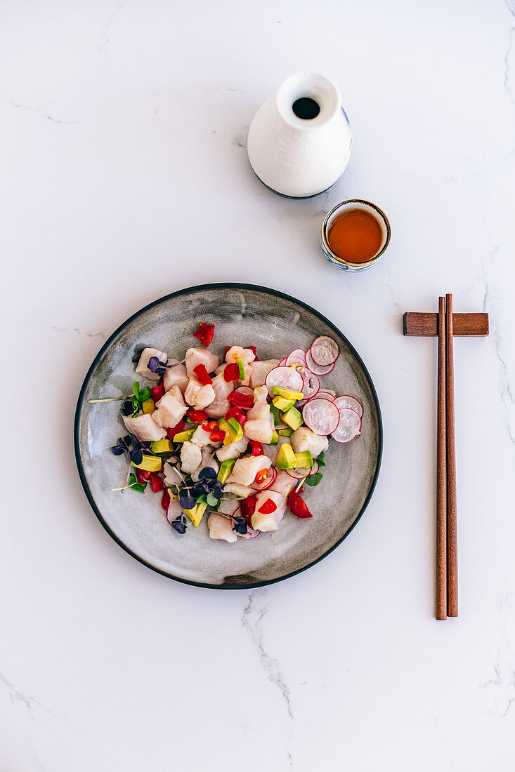 Asian ceviche with mirin