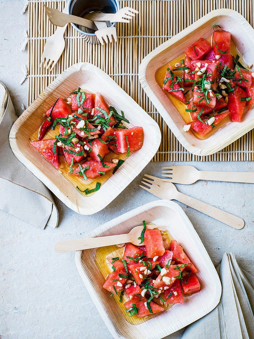 Thailändischer Wassermelonensalat