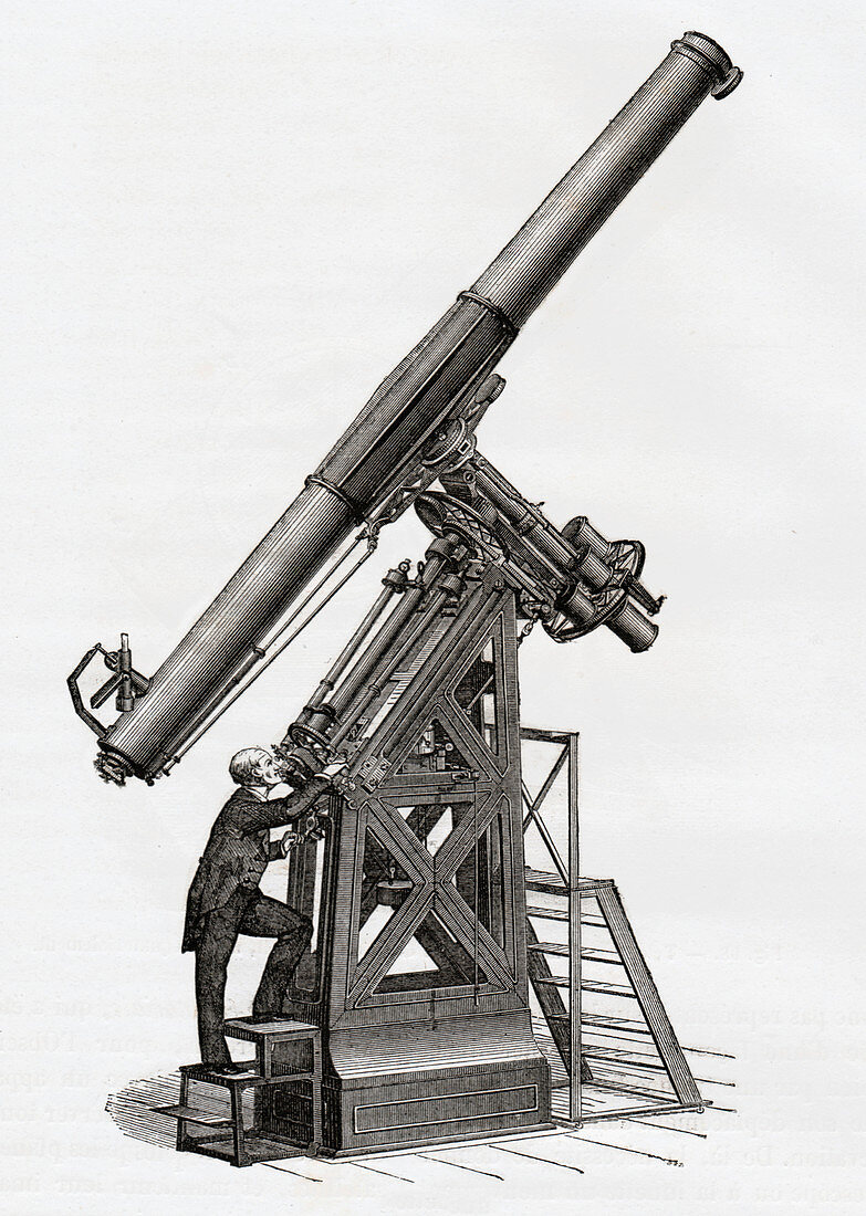 Equatorial telescope, illustration