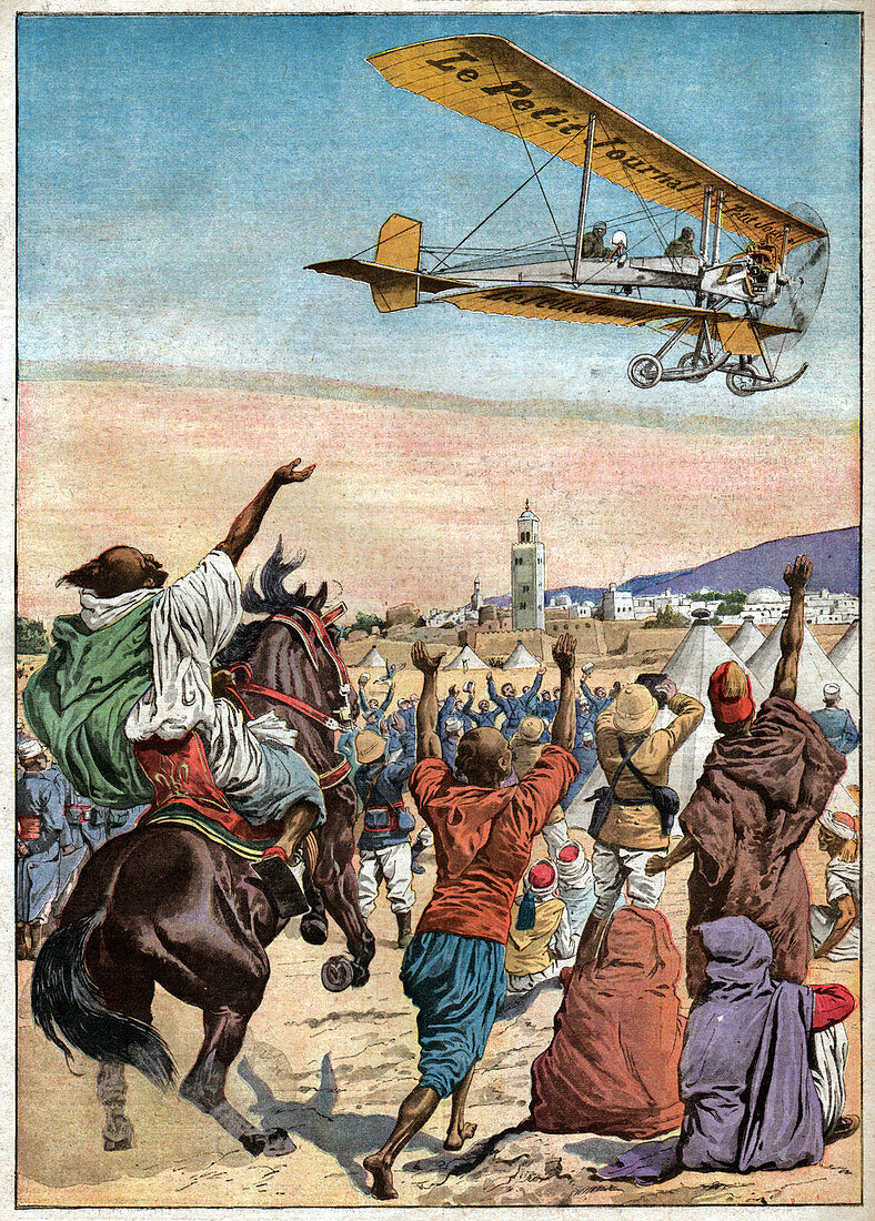 Rene Bregi above Morocco, illustration
