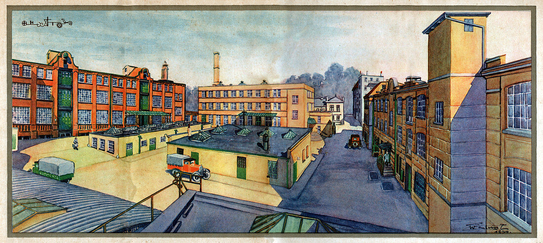 Pharmaceutical factory, illustration