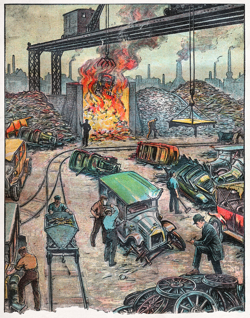 Car dump, illustration