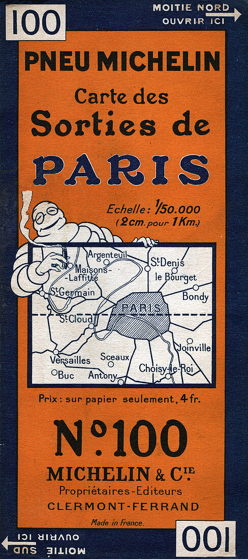 Map of Paris, illustration