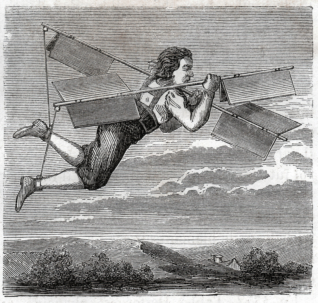 Flying machine, illustration