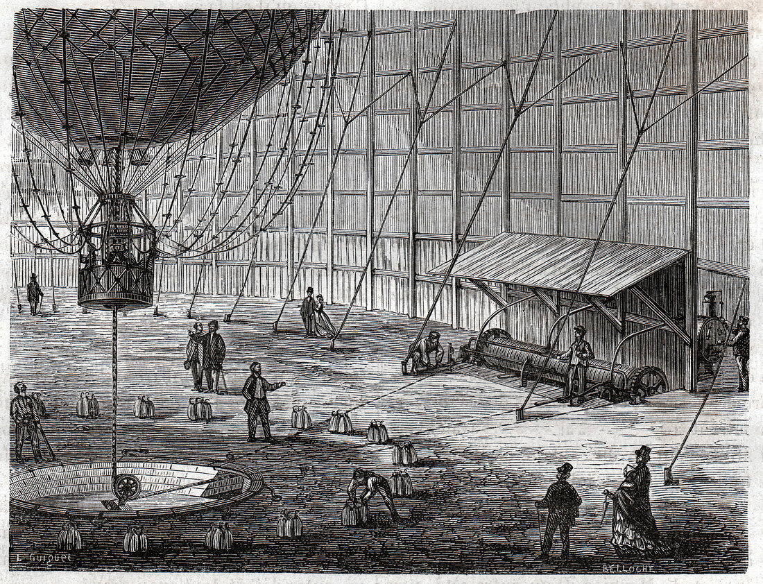 Henri Giffard's balloon, illustration