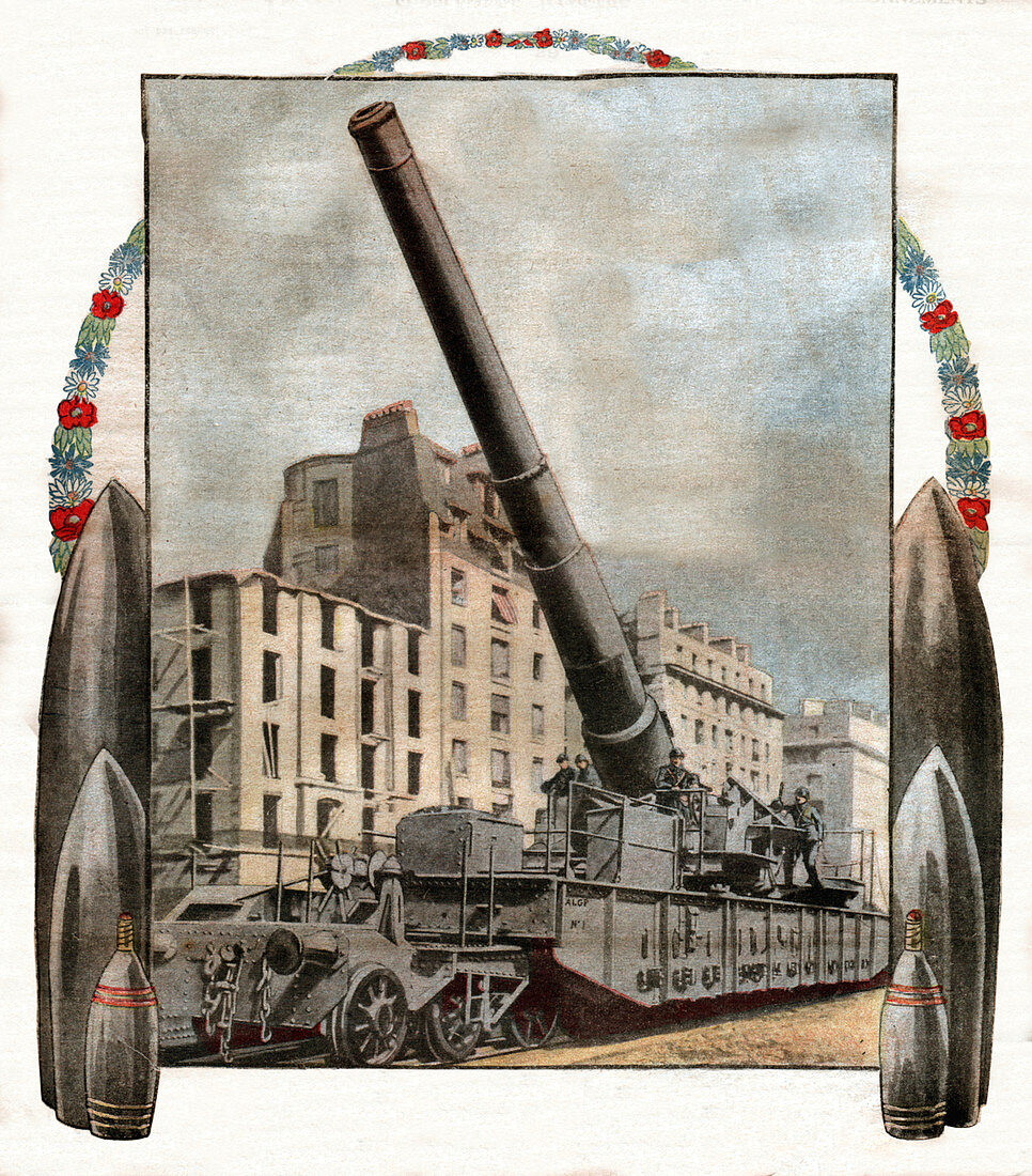 Railroad gun, illustration