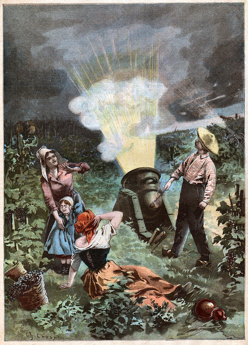 Hail cannon, illustration