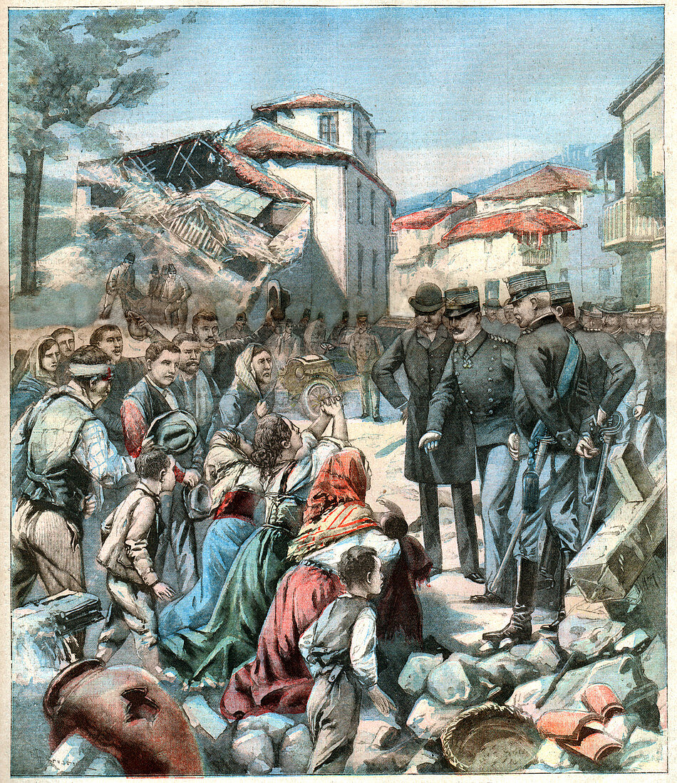 Earthquake in Italy, illustration