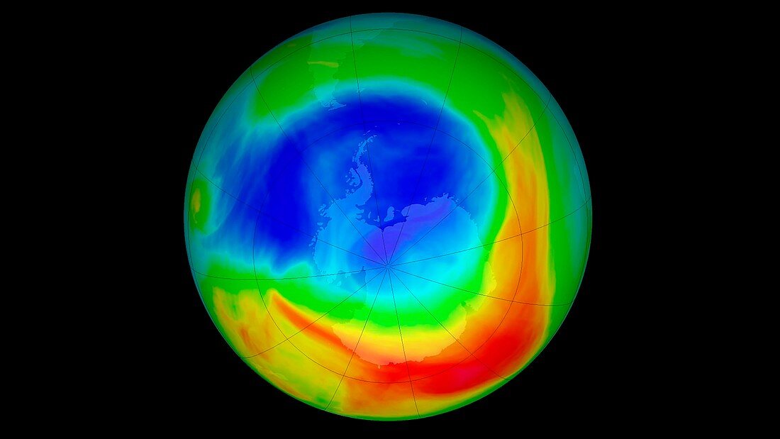 Atypical Antarctic ozone hole maximum, 2019
