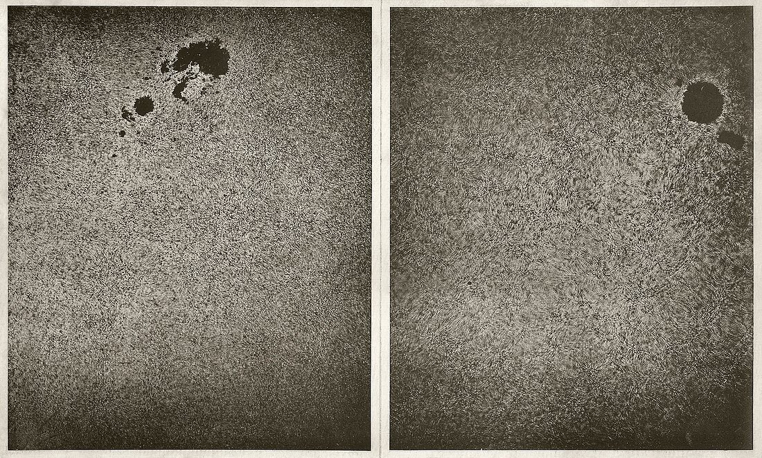 Sunspots on the Sun, 1881 and 1887