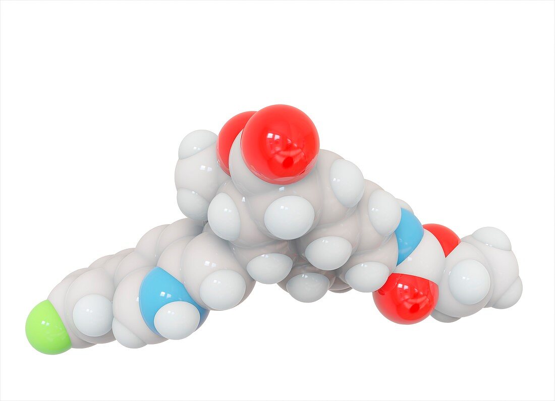 Vorapaxar molecule, illustration