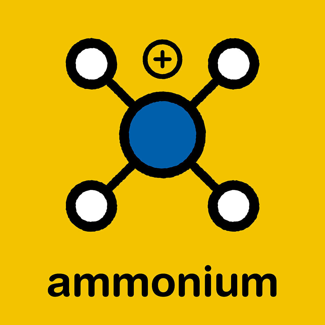 Ammonium cation, illustration