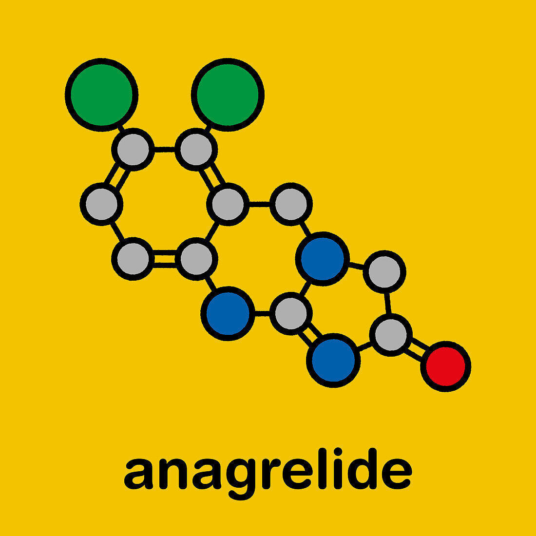Anagrelide essential thrombocytosis drug molecule