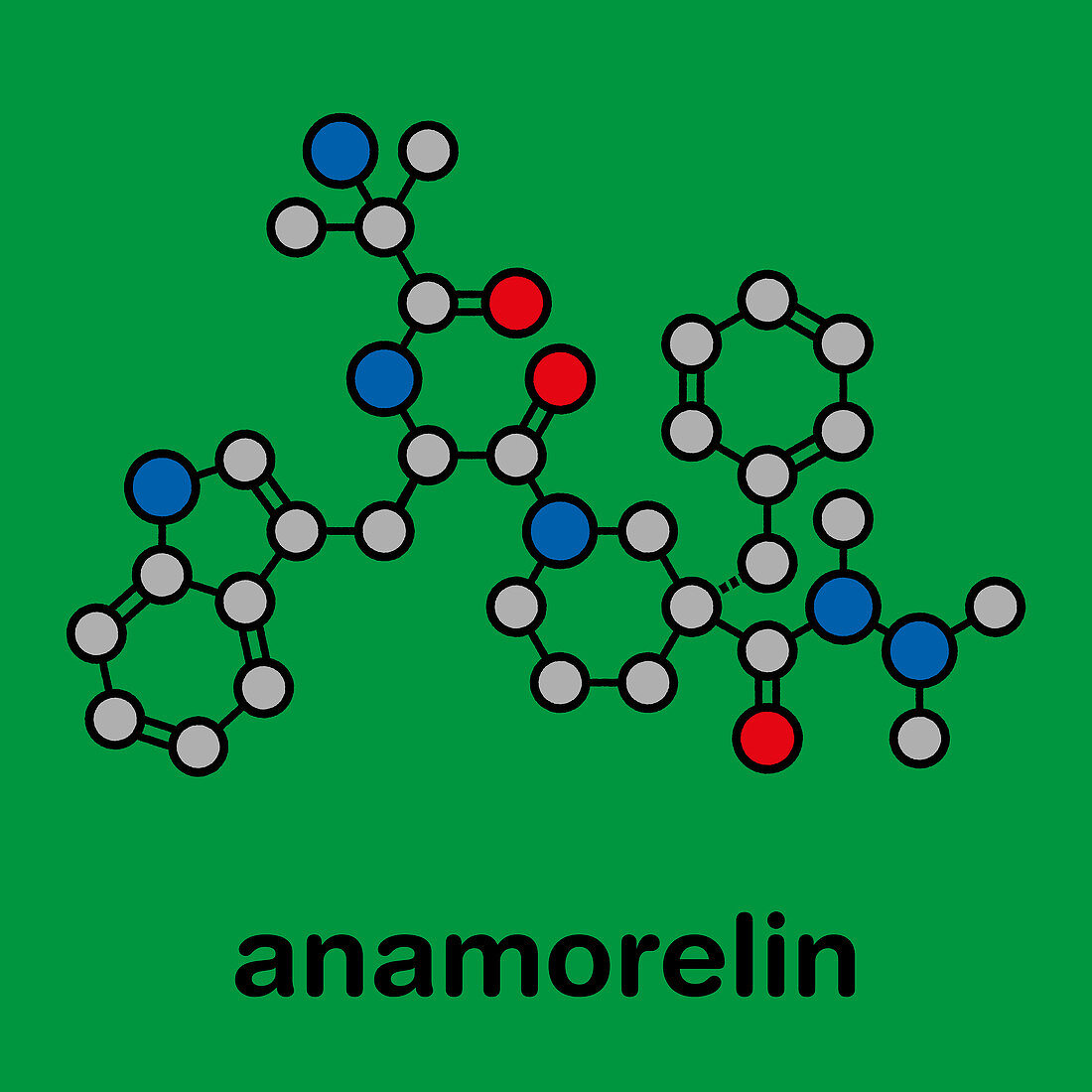 Anamorelin cancer cachexia and anorexia drug molecule
