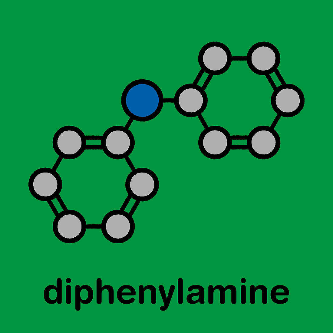 Diphenylamine antioxidant molecule, illustration