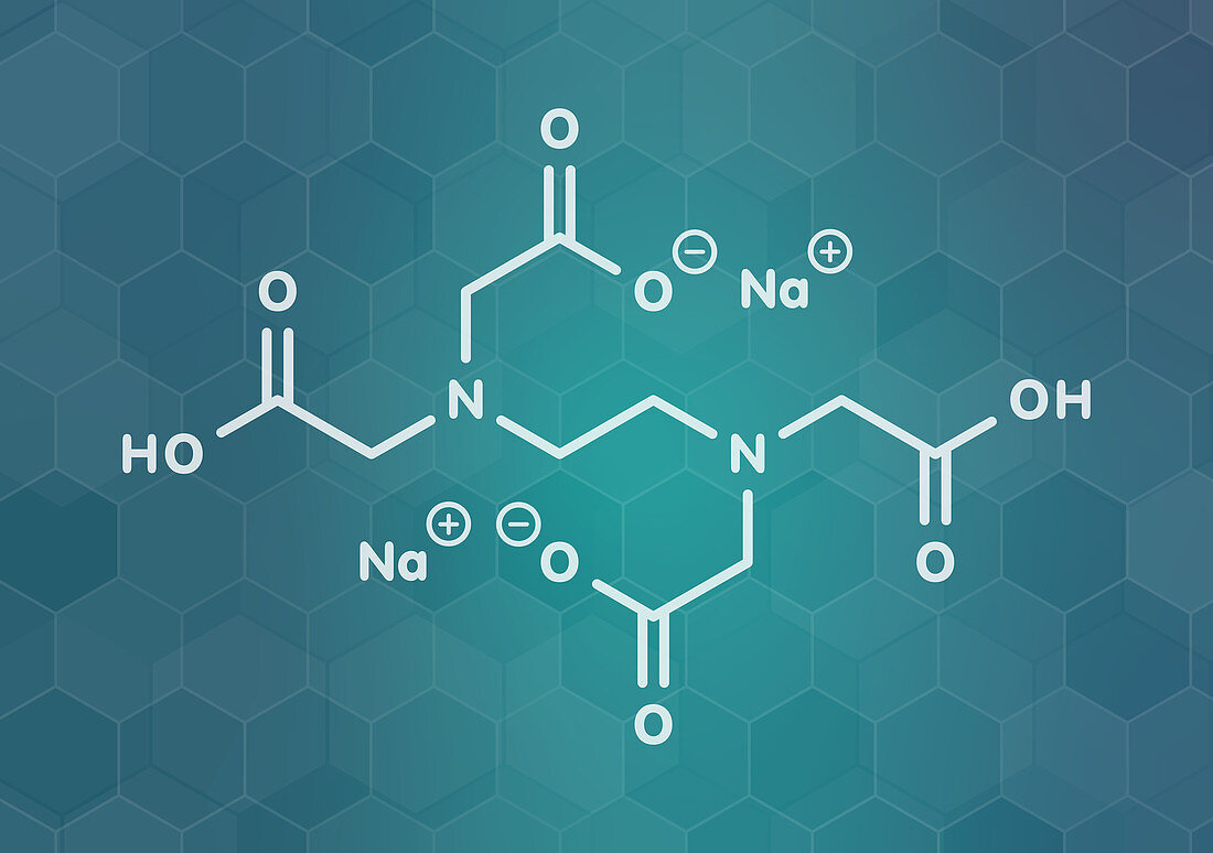 Disodium EDTA molecule, illustration