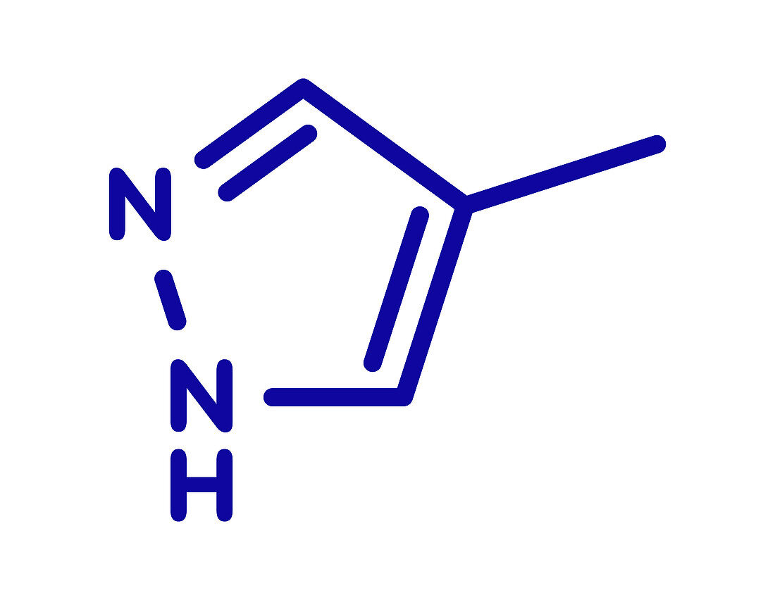 Fomepizole methanol poisoning antidote molecule
