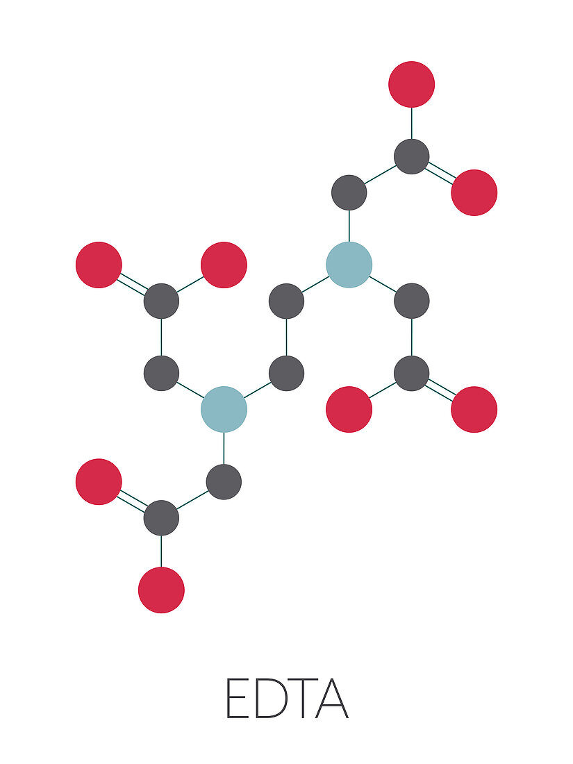 EDTA complexing agent molecule, illustration