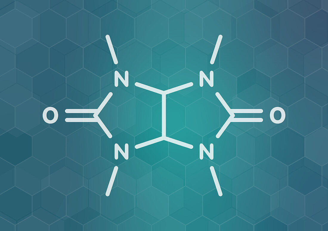 Mebicar anxiolytic drug molecule, illustration