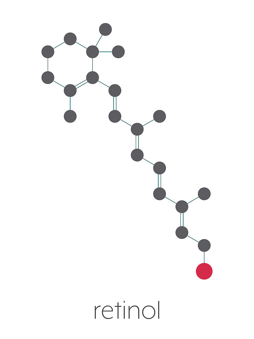Vitamin A molecule, illustration
