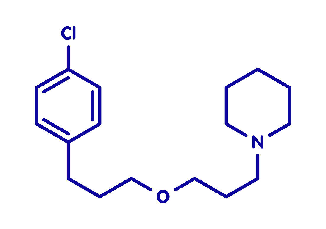Pitolisant narcolepsy drug molecule, illustration