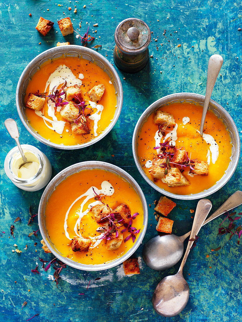 Sweet potato and pumpkin soup