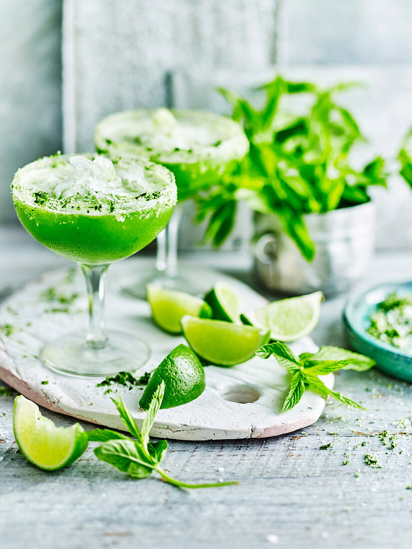 Grüner Mojito-Mocktail