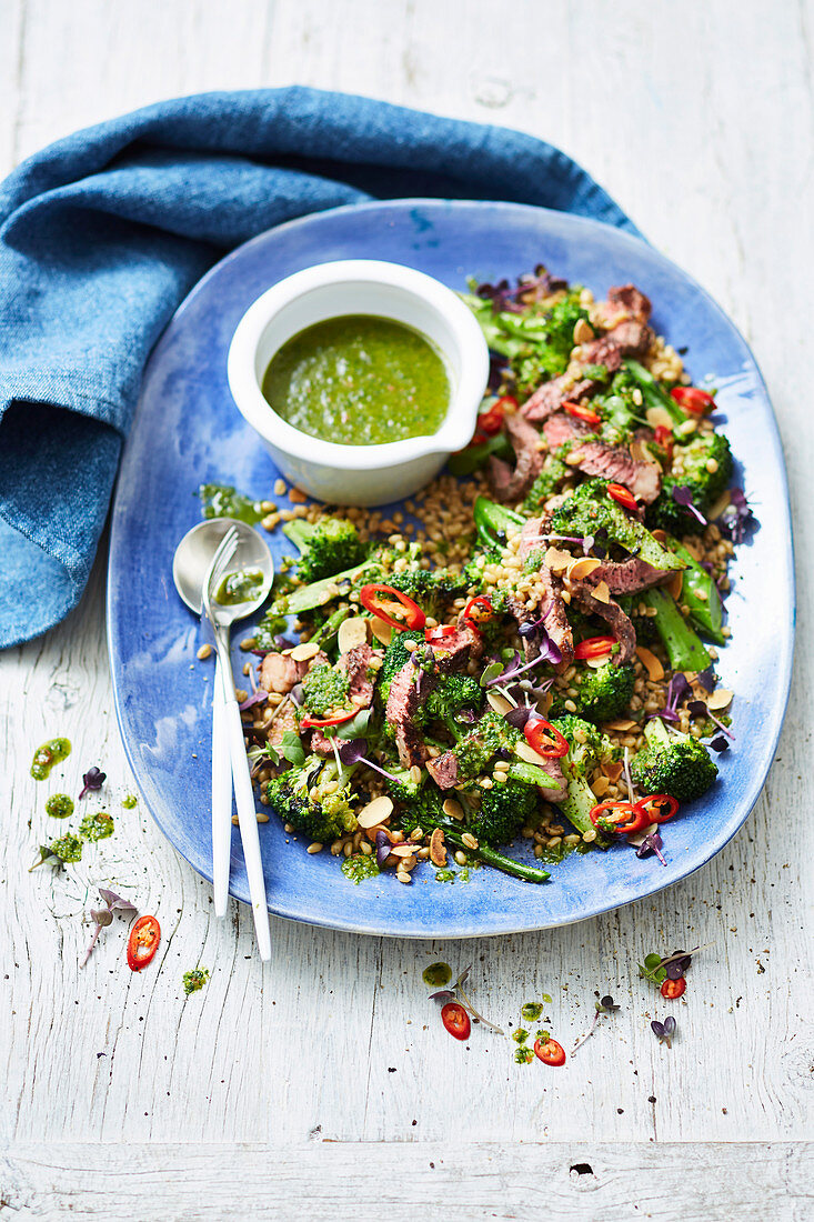 Grilled Beef and Broccolini Salad