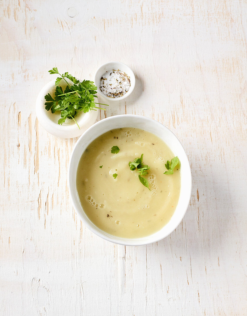 Cream of kohlrabi soup