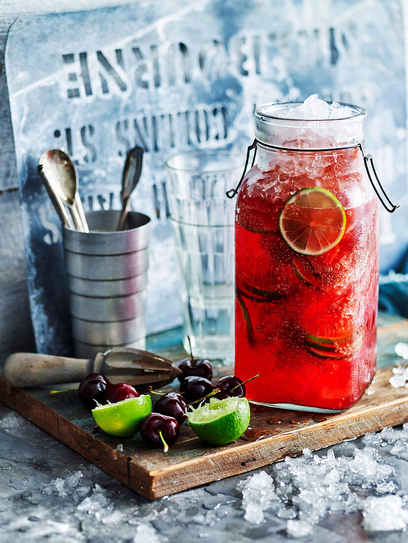 Cherry Lime and Chia Fresca