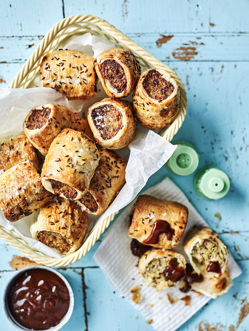 Dill and Caraway Sausage Rolls