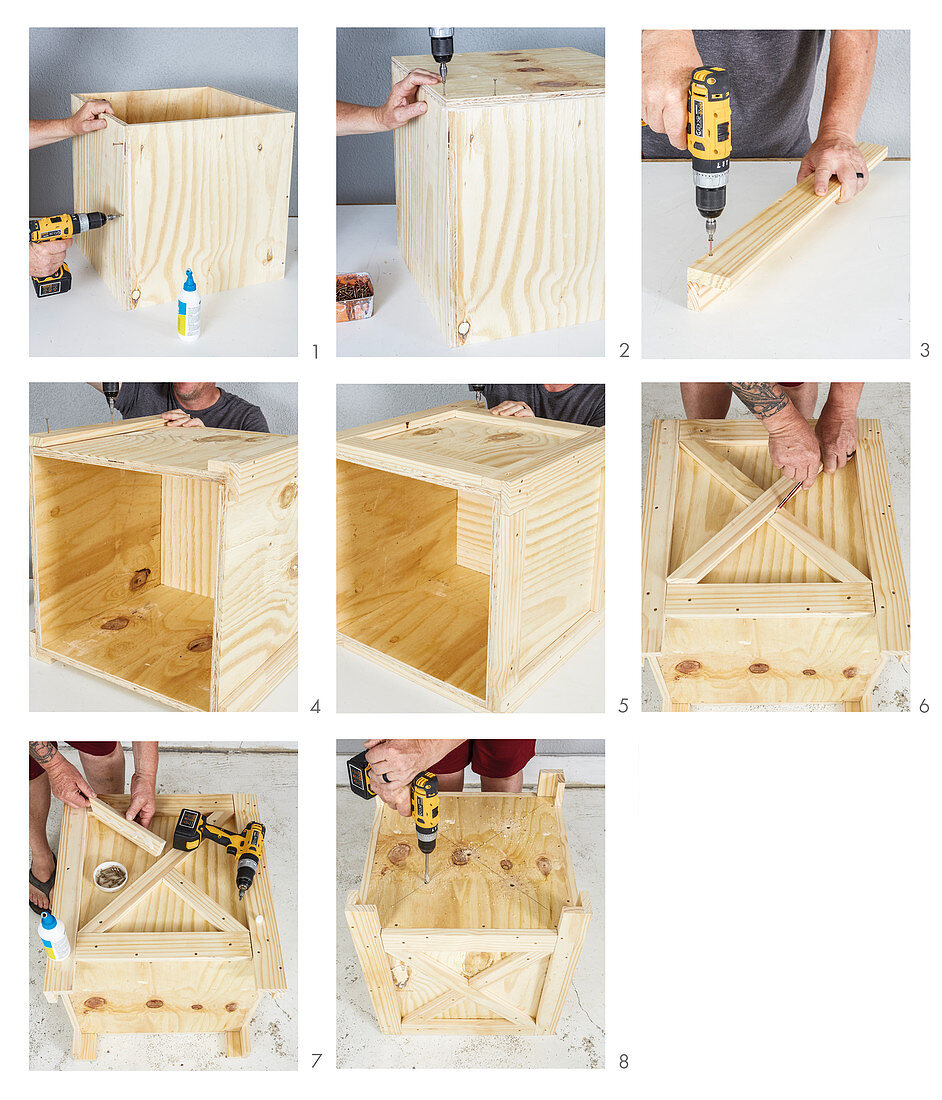 Instructions for making wooden planter