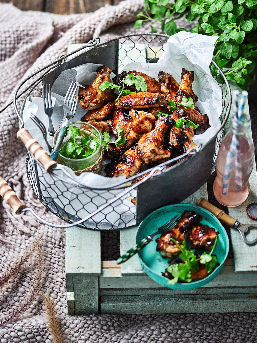 Long Weekend - A Moveable Feast - Crisp Autumn days make for perfect picnic weather so grab your basket and hit the park! Sticky Chicken wings