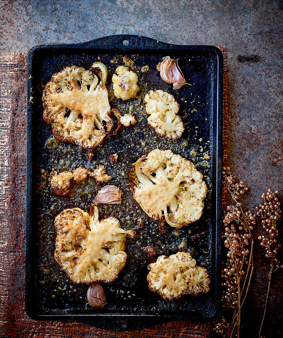 Parmesan crusted cauliflower steaks