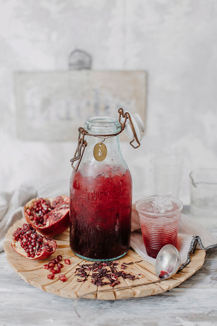 Hibiscus and Pomegranate Cordial