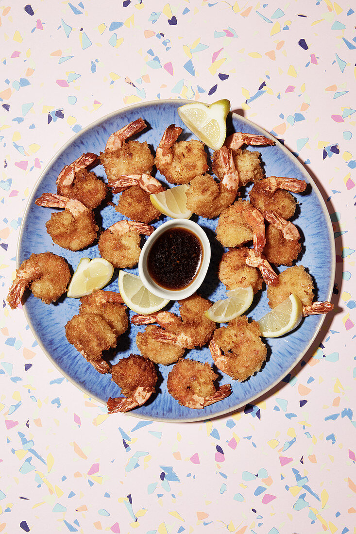 Fried prawns with panko