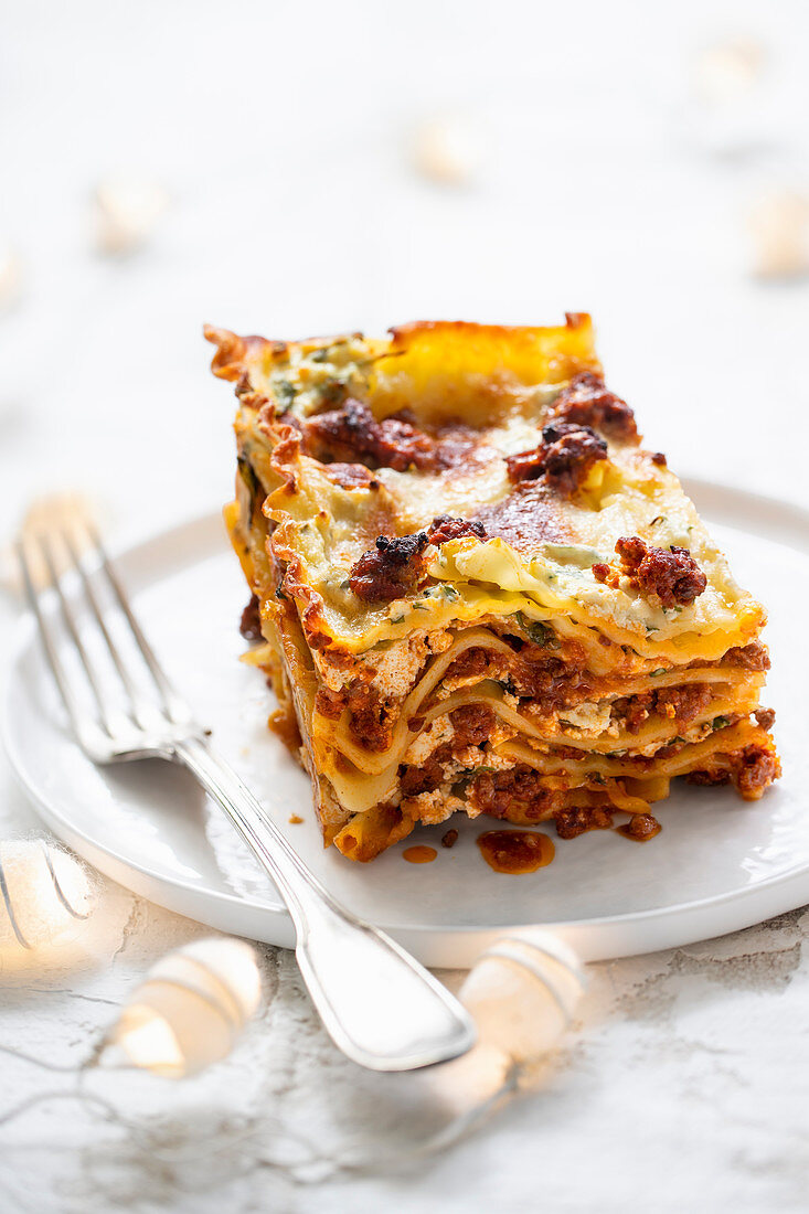 Lasagne mit Fleisch- und Käsesauce