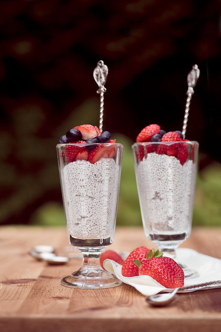 Chia pudding on coconut milk