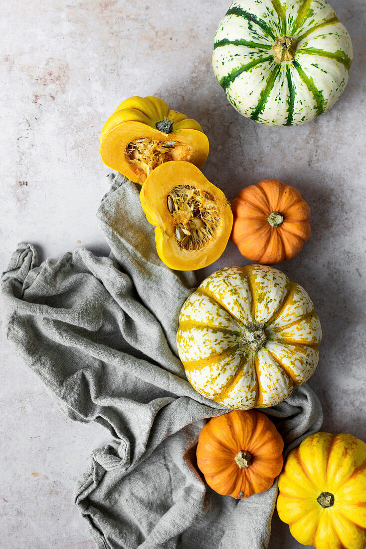 A Selection Of Pumpkins and Gourds