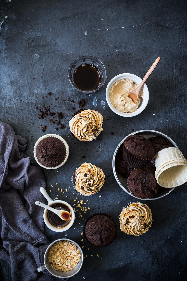 Coffee and caramel cupcakes