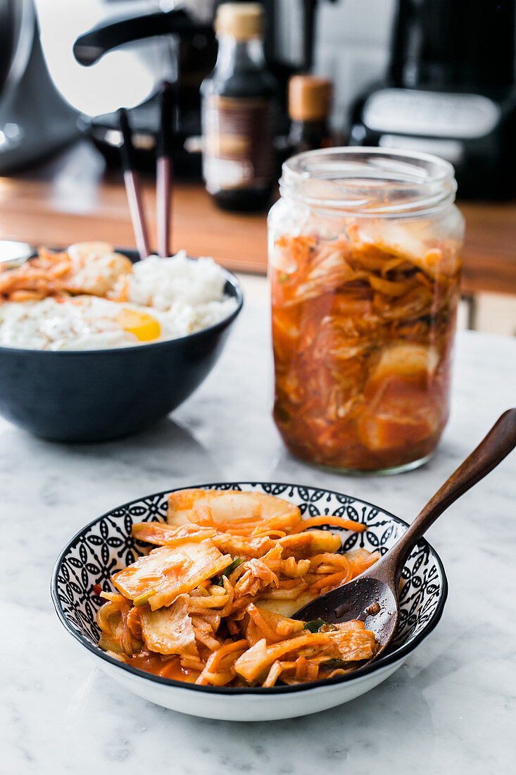 Kimchi (fermentierter Kohl, Korea)