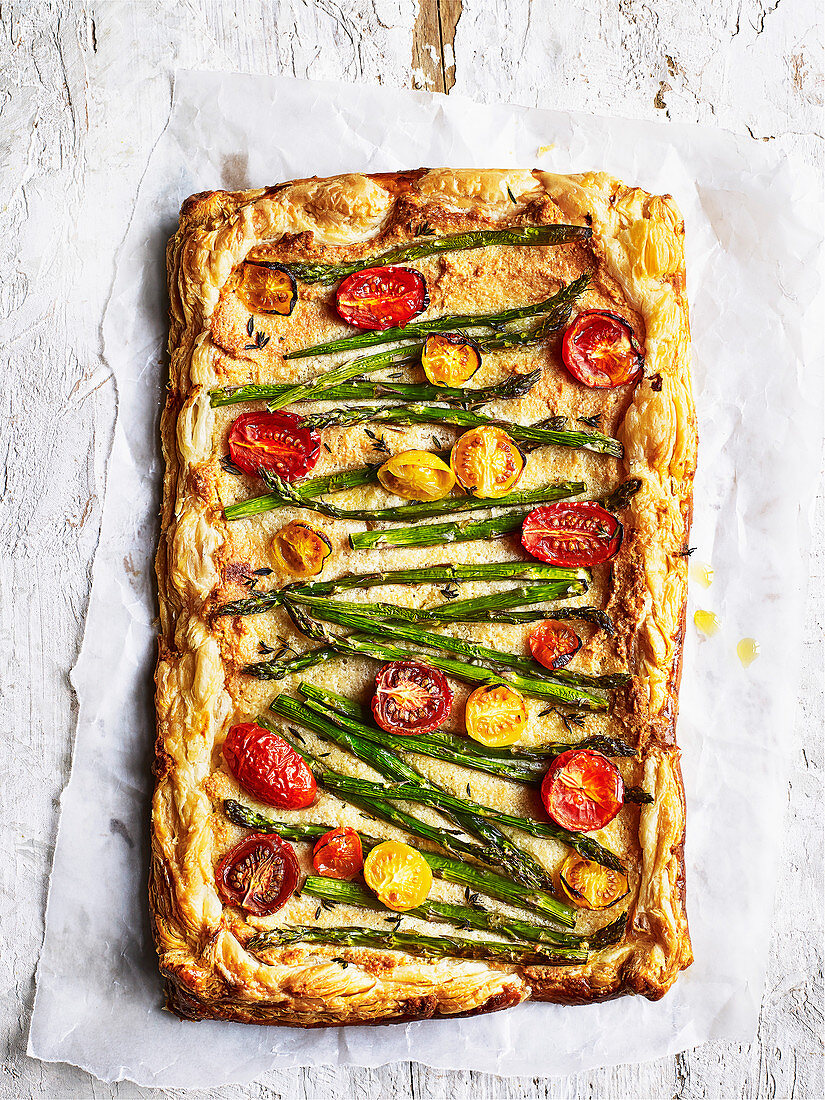 Spargel-Tomaten-Tarte