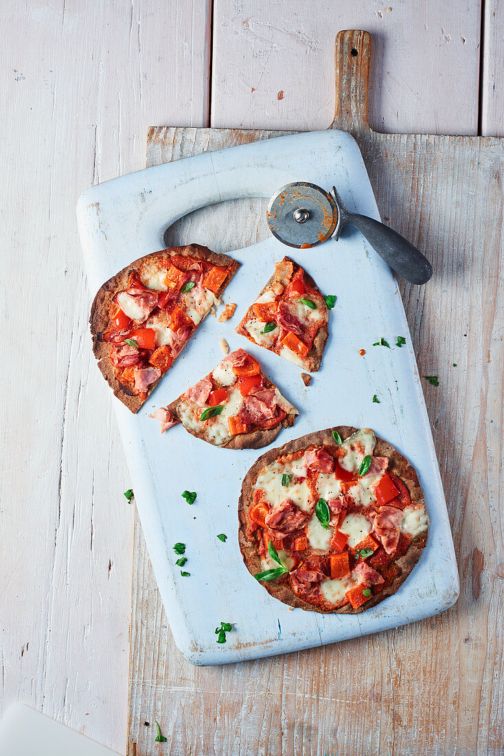 Ham and Red Pepper Buckwheat Pizza