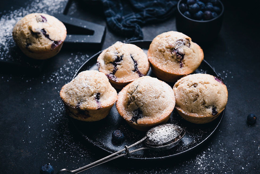 Vegane Blaubeermuffins