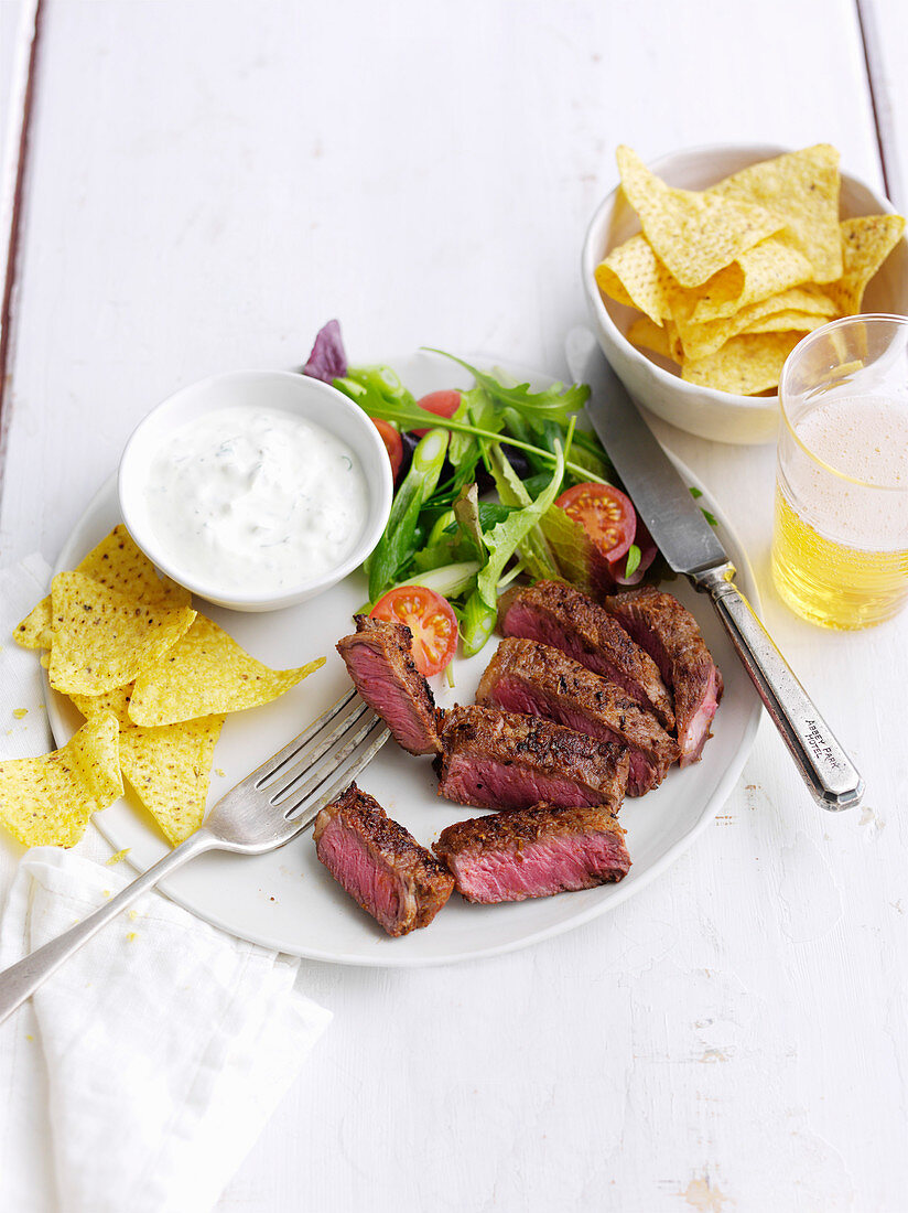 Räuchersteak mit Jalapeño-Creme