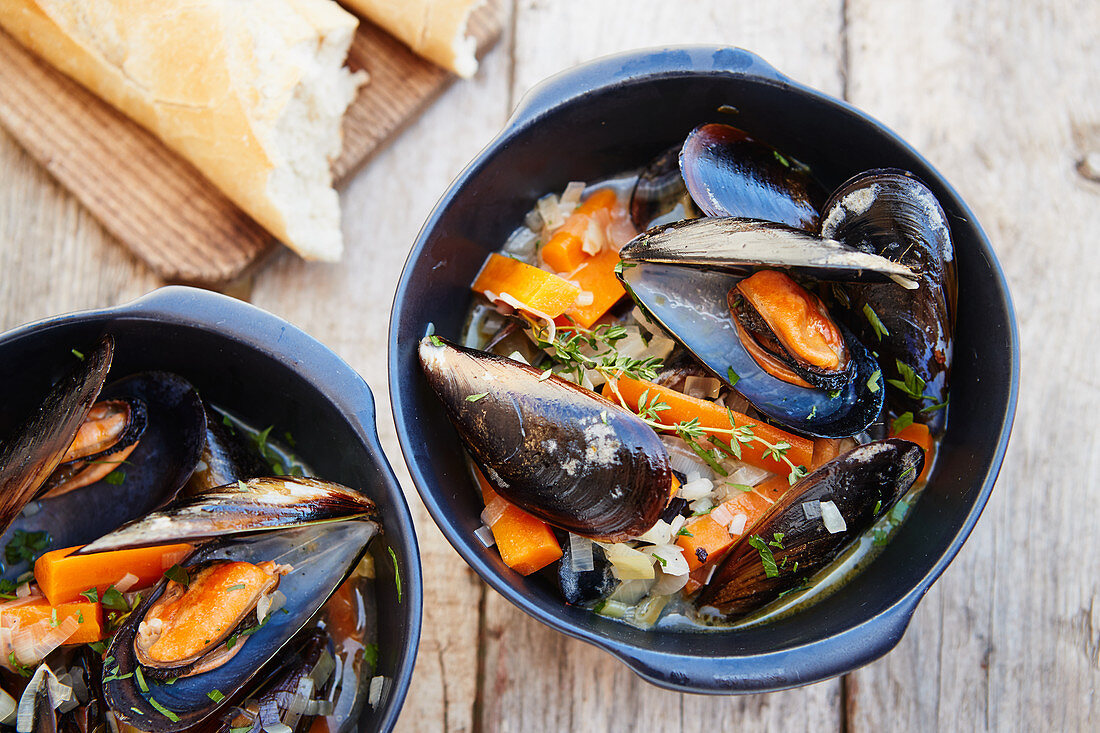 Mussels in white wine