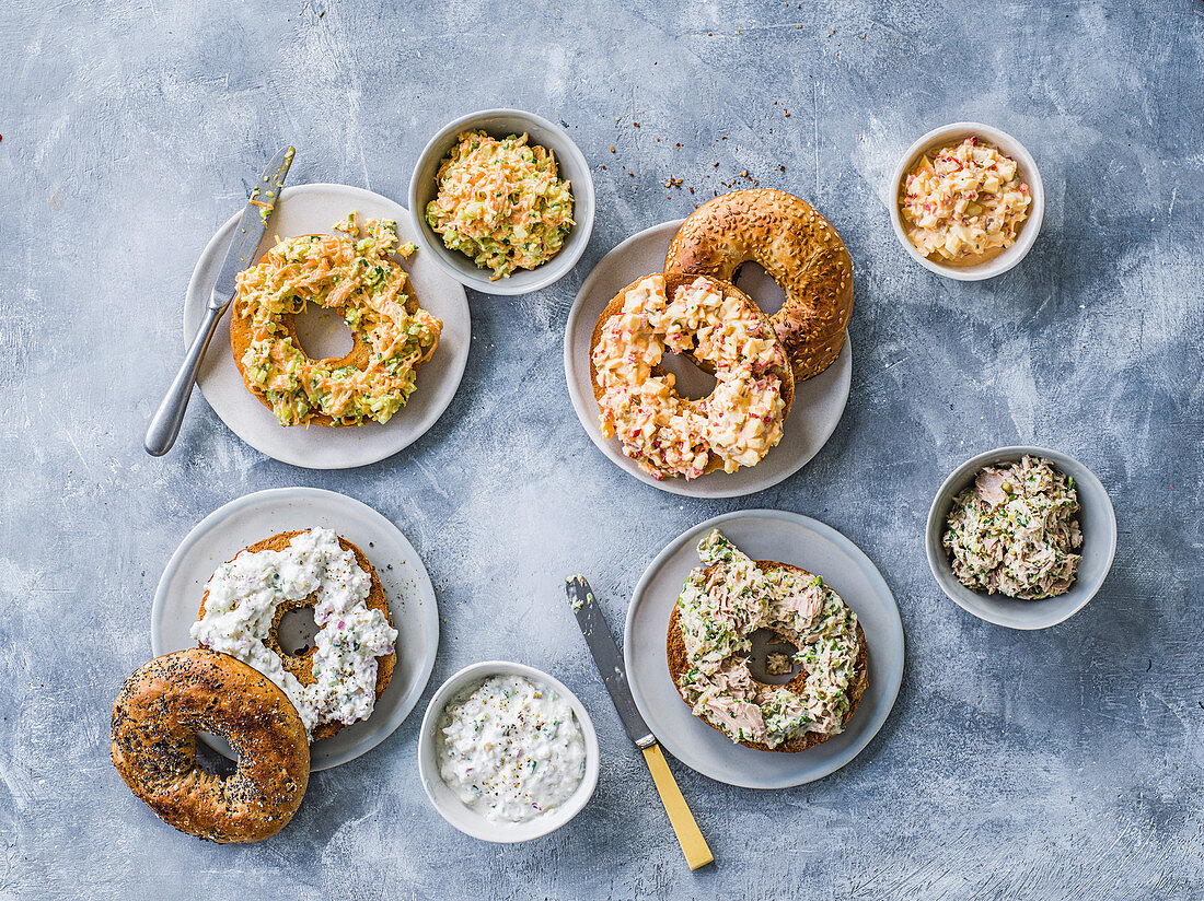 Four ways with bagels