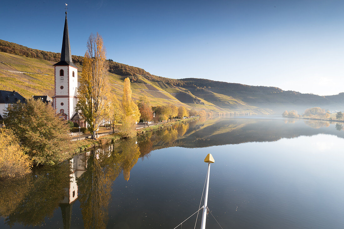 The River Mosel near Piesport, Rhineland-Palatinate, Germany