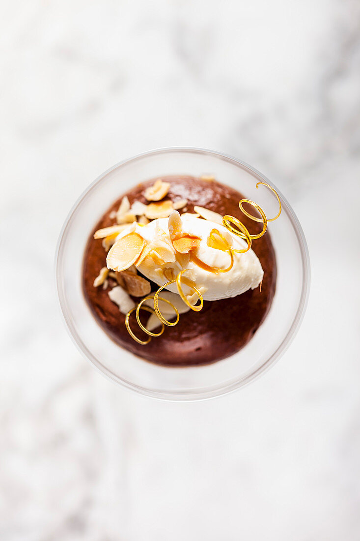 Chocolate and Amaretto mousse